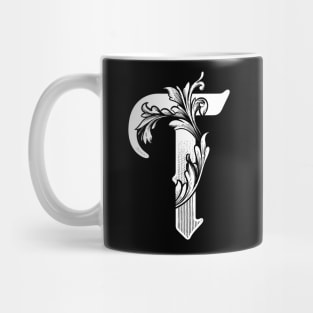 illustration of T font vintage style hand drawing design Mug